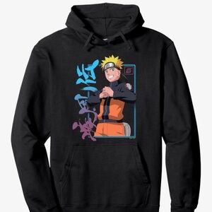 Naruto Anime Black Hoodie Adult Small - NWT